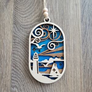 Lighthouse Christmas Ornament Blue variant